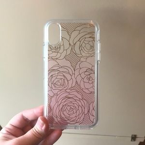 Used iPhone 10 Otterbox with floral detail